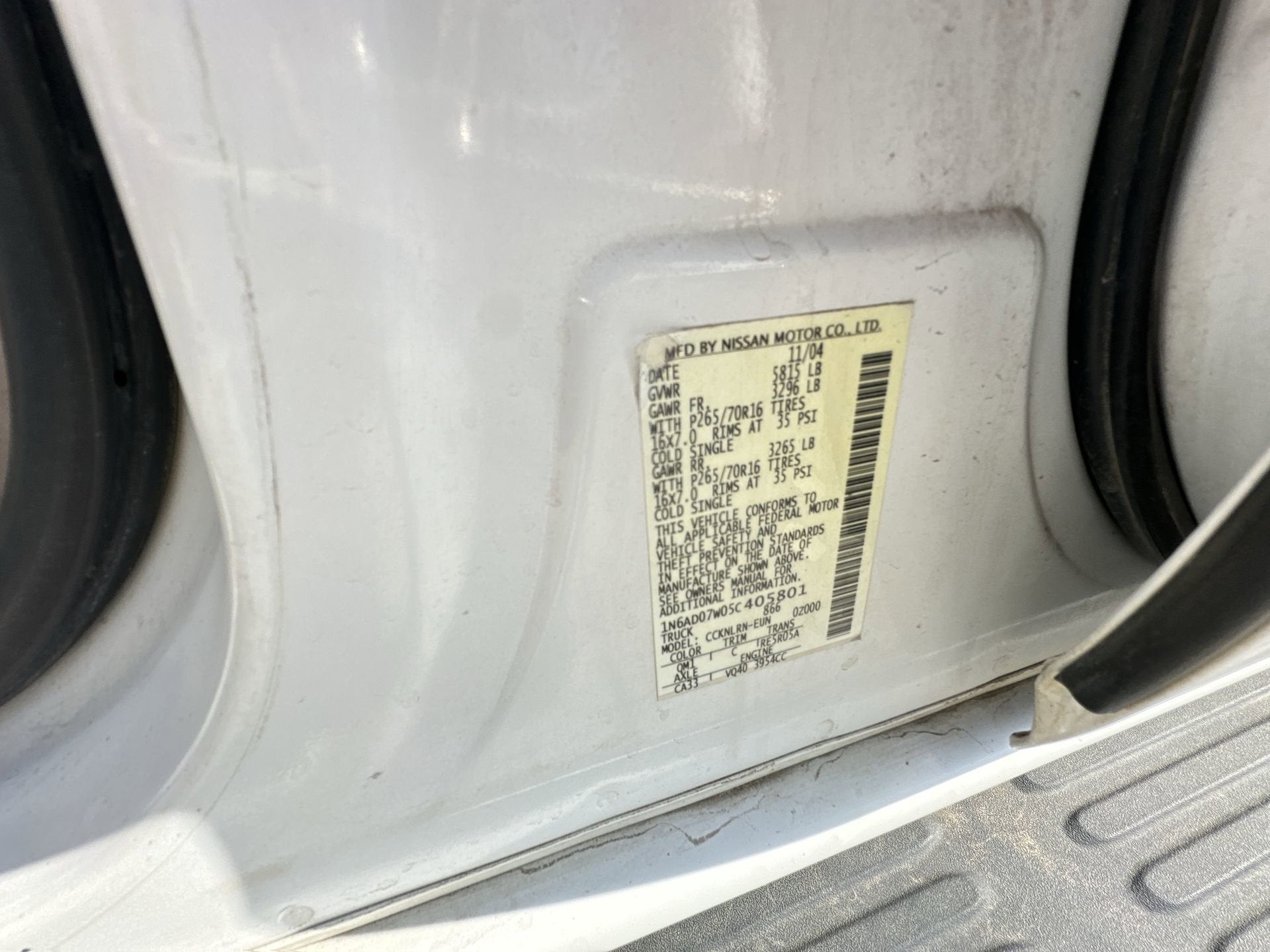 2005 Nissan Frontier 4WD SE