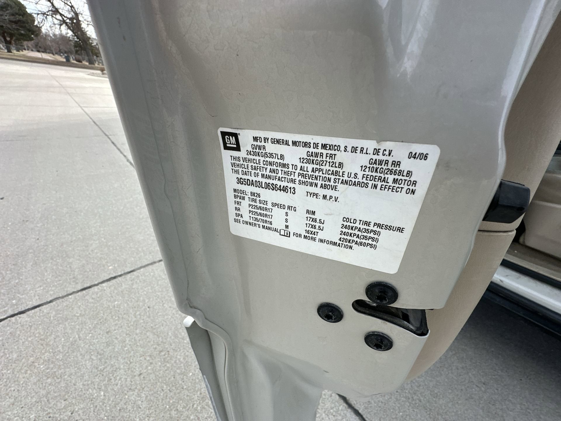 2006 Buick Rendezvous 4DR FWD