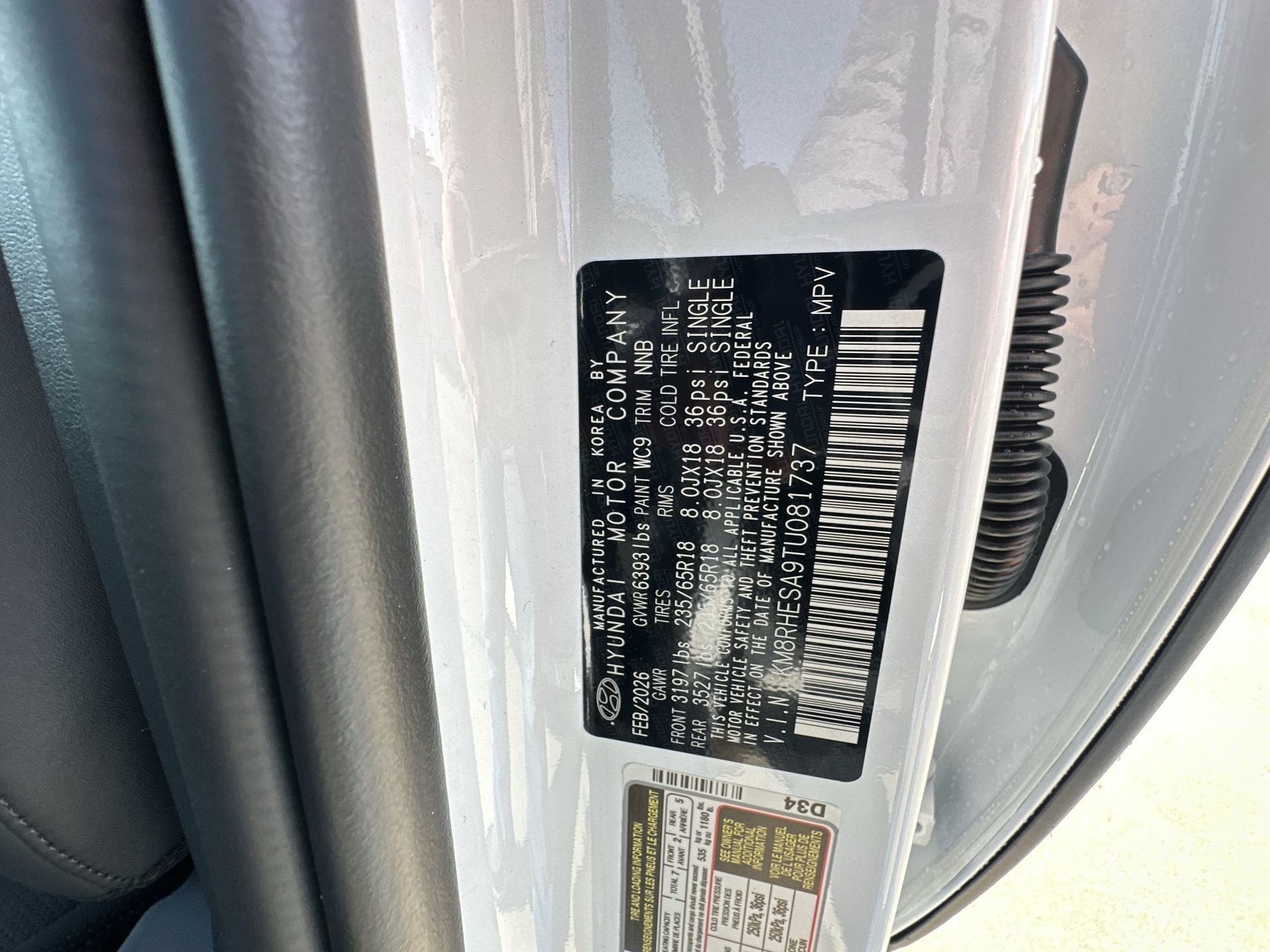2026 Hyundai PALISADE HYBRID SEL Premium 7P
