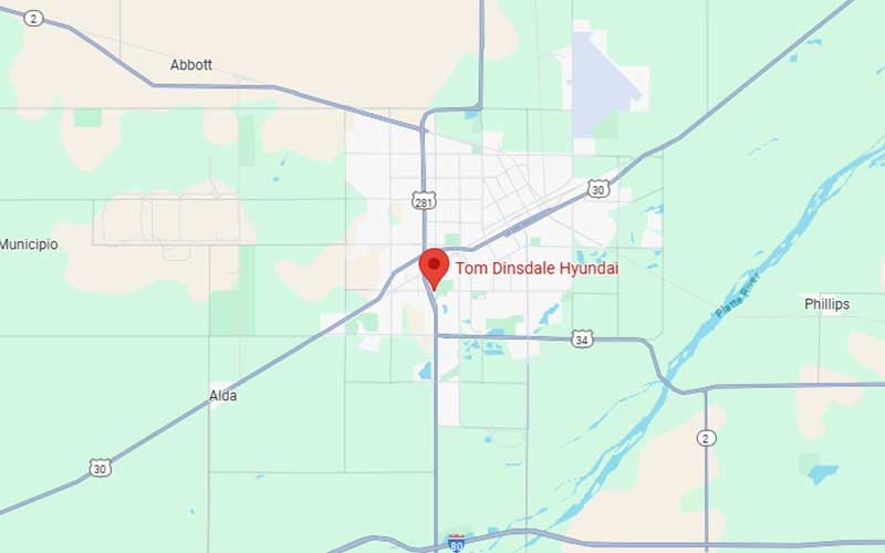 Hyundai of Grand Island in Grand Island NE map